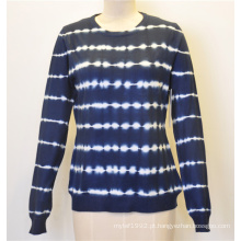 Custom Patterned Pullover Mulheres Knitting Sweater